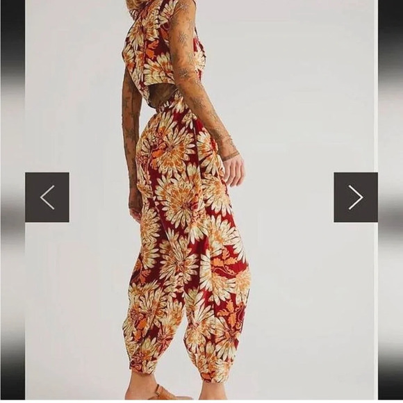 NWOT Free People Shasta Printed Courdoroy Jumpsuit One Piece - Picture 2 of 6